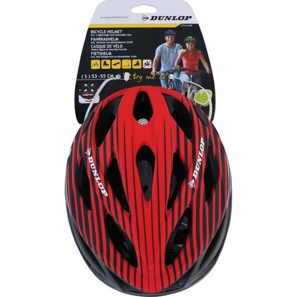 Dunlop KASK ROWEROWY REGULOWANY DUNLOP R.S CZERWONY