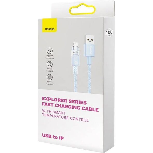 Kabel USB Baseus USB-A - Lightning 1 m Niebieski (CATS010003)