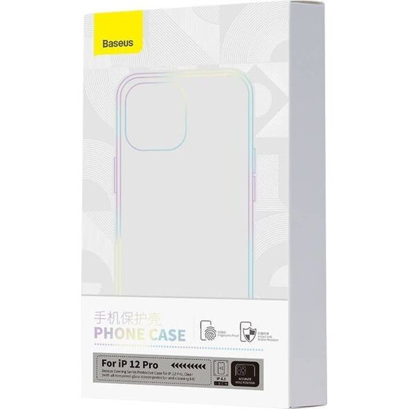 Baseus Zestaw ochronny Baseus Corning przeźroczyste etui i szkło hartowane do iPhone 12 Pro