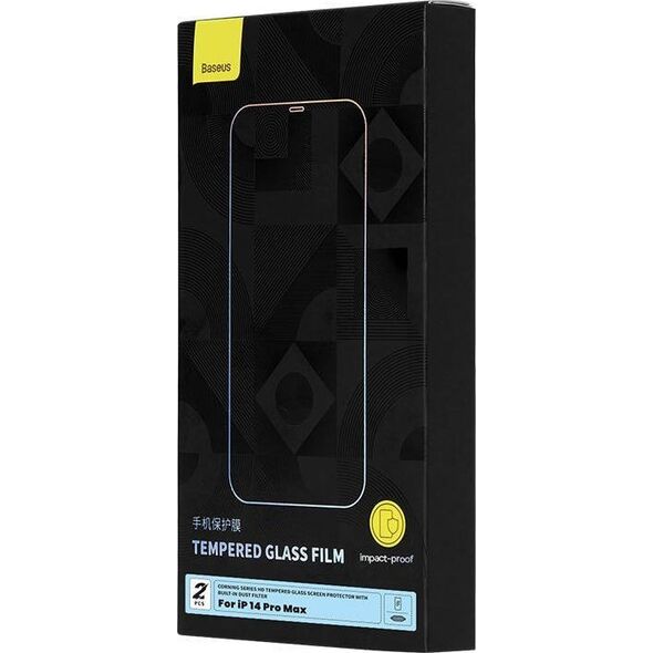 Baseus Szkło hartowane Baseus Corning do iPhone 14 Pro Max z filtrem przeciwpyłowym
