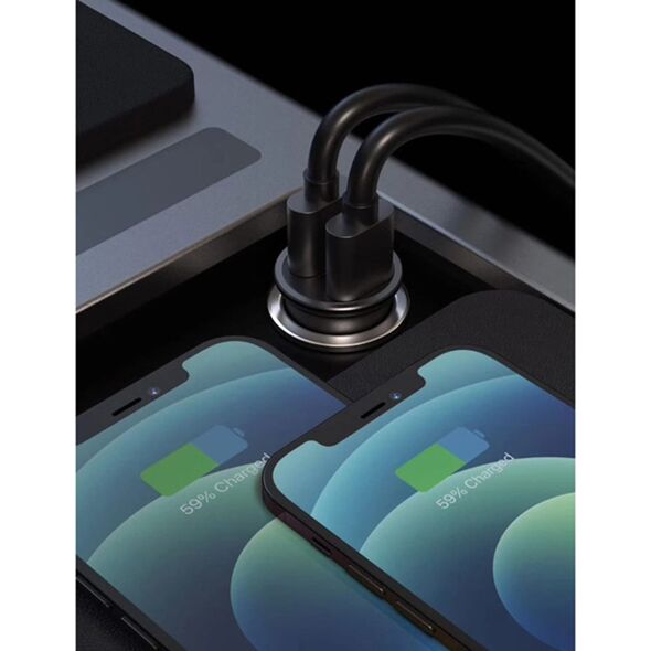 Ładowarka Swissten Ładowarka samochodowa SWISSTEN 36W, 2-portowy, USB-C, USB-A