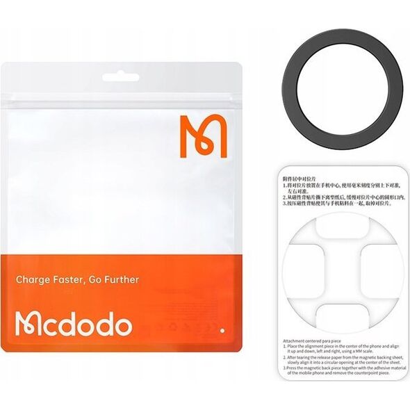 Mcdodo Magnetyczny uchwyt / ring na telefon Mcdodo dla urządzeń z MagSafe 1 sztuka (czarny)