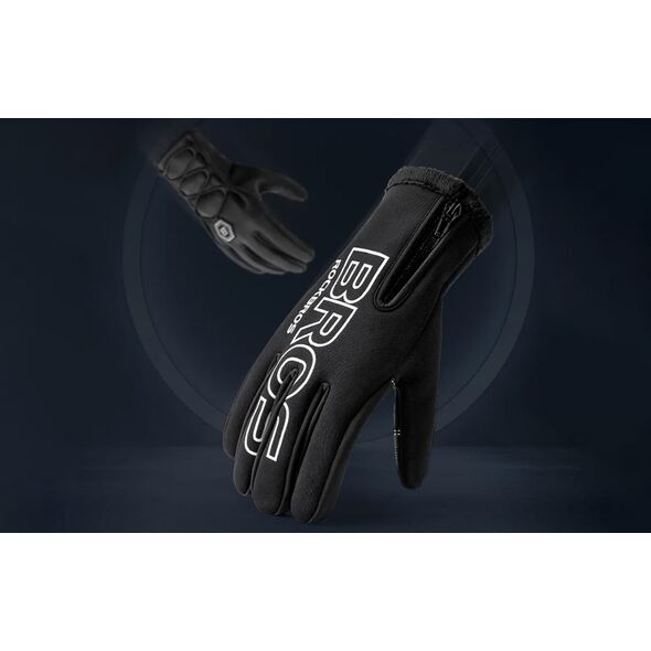 RockBros Rękawiczki rowerowe Rockbros S091-4BK (czarne)