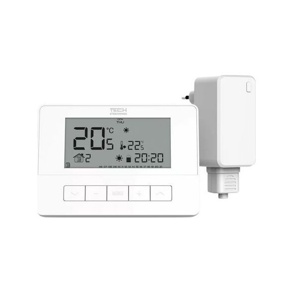 Tech Regulator pokojowy bezprzewodowy, dwustanowy T-4.2 biały STT-4.2WH