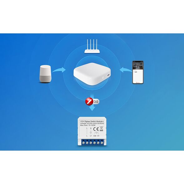 Avatto Inteligentny przełącznik dopuszkowy ZigBee Avatto LZWSM16-W3 Bez Neutralnego TUYA