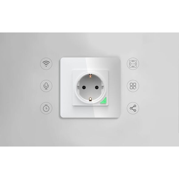 Avatto Inteligentne gniazdo ścienne WiFi Avatto N-WOT10-EU-W TUYA (białe)