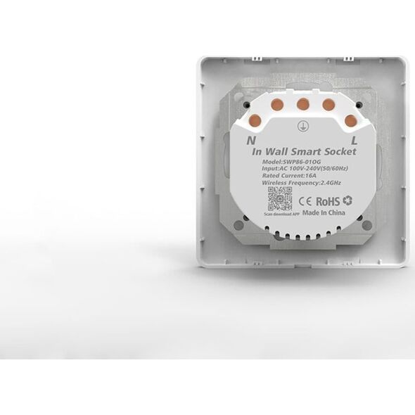 Avatto Inteligentne gniazdo ścienne WiFi Avatto N-WOT10-EU-W TUYA (białe)