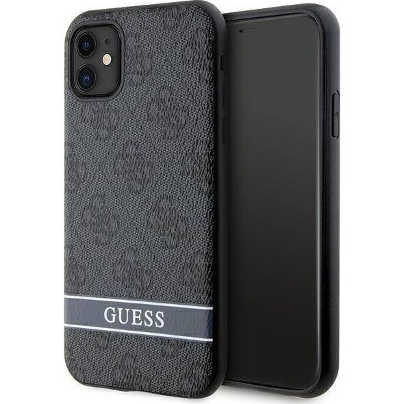 Guess Etui Guess GUHCN61P4SNK Apple iPhone 11/XR szary/grey hardcase 4G Stripe