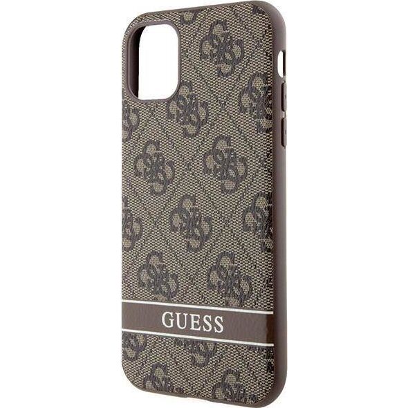 Guess Etui Guess GUHCN61P4SNW Apple iPhone 11/XR brązowy/brown hardcase 4G Stripe