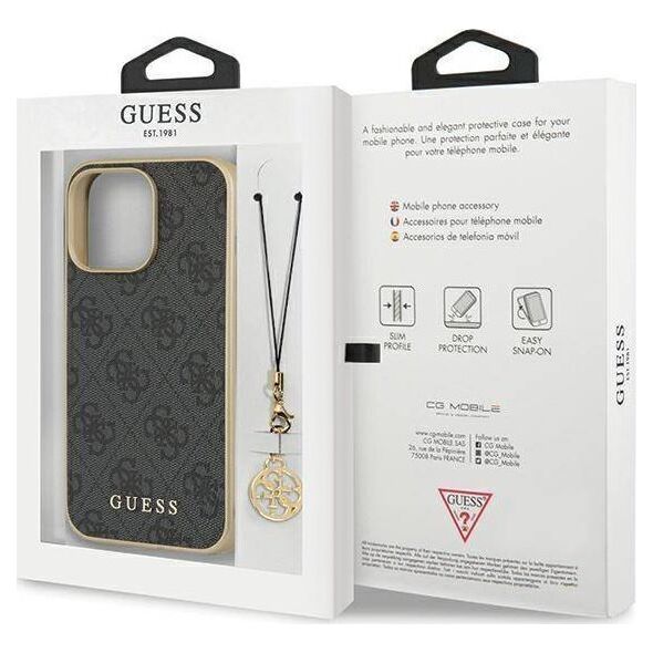 Guess Etui Guess GUHCP14XGF4GGR Apple iPhone 14 Pro Max szary/grey hardcase 4G Charms Collection