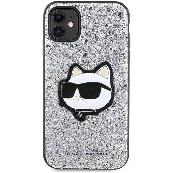 Karl Lagerfeld Etui Karl Lagerfeld KLHCN61G2CPS Apple iPhone 11/XR srebrny/silver hardcase Glitter Choupette Patch