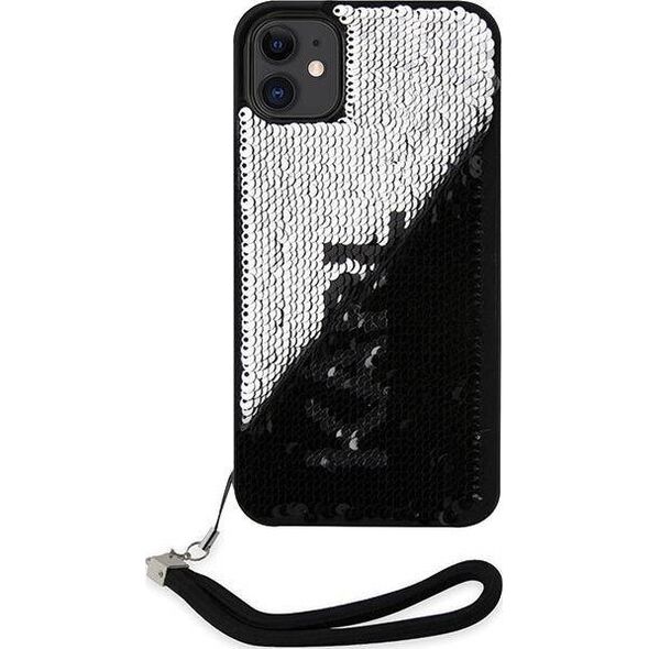 Karl Lagerfeld Etui Karl Lagerfeld KLHCN61PSQRKS Apple iPhone 11/XR srebrny/silver hardcase Sequins Cord