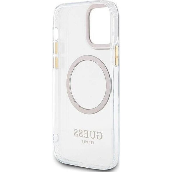 Guess Etui Guess GUHMP12MHTRMD Apple iPhone 12/12 Pro złoty/gold hardcase Metal Outline Magsafe