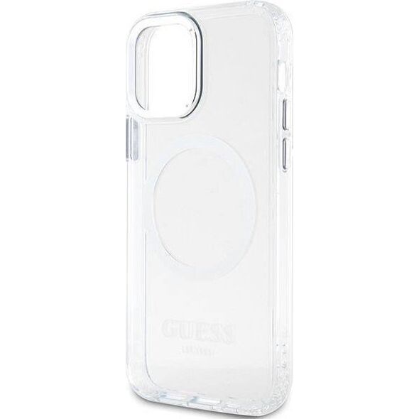 Guess Etui Guess GUHMP12MHTRMS Apple iPhone 12/12 Pro srebrny/silver hard case Metal Outline Magsafe