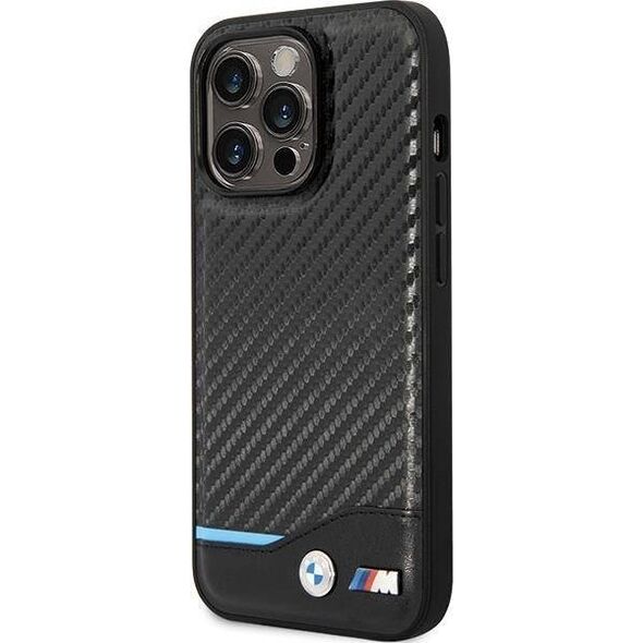 BMW Etui BMW BMHCP13X22NBCK Apple iPhone 13 Pro Max czarny/black hardcase Leather Carbon