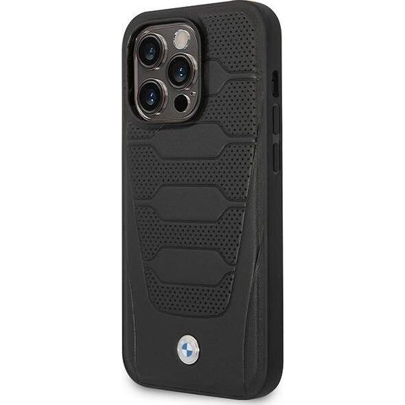 BMW Etui BMW BMHCP14X22RPSK iPhone 14 Pro Max 6,7" czarny/black Leather Seats Pattern
