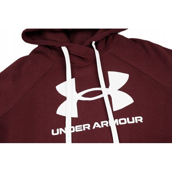 Under Armour Bluza damska Under Armour Rival Fleece Logo Hoodie bordowa 1356318 690 M