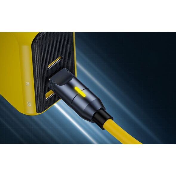Kabel USB AOHI USB-C - Lightning 2.4 m Żółty (AOC-L011)