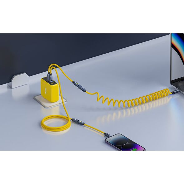 Kabel USB AOHI USB-C - Lightning 2.4 m Żółty (AOC-L011)