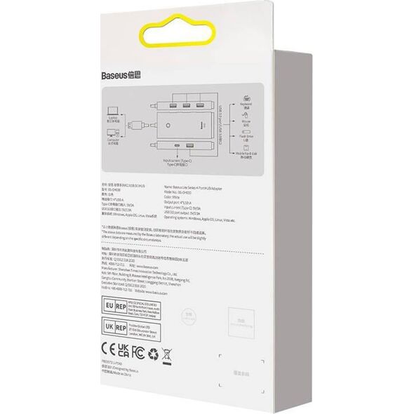 HUB USB Baseus HUB USB 4-portowy USB-C 25CM (25CM)