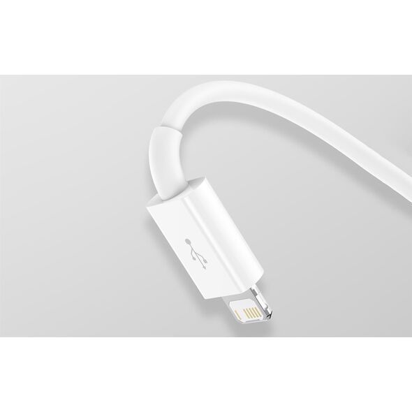 Kabel USB Baseus USB-A - USB-C + microUSB + Lightning 0.5 m Biały (P10320105221-01)