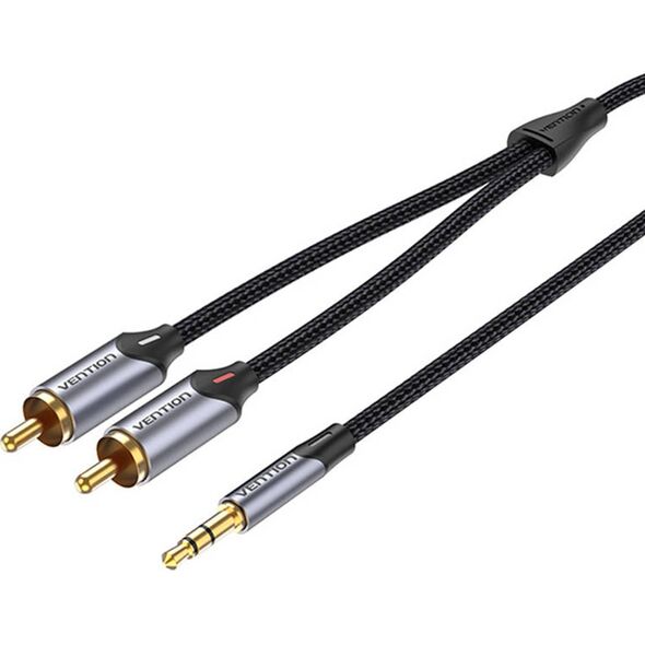Kabel Vention Jack 3.5mm - RCA (Cinch) x2 8m szary (BCNBK)