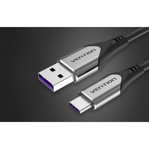 Kabel USB Vention USB-A - USB-C 3 m Szary (COFHI)
