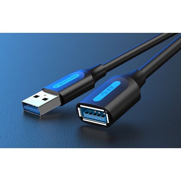 Kabel USB Vention USB-A - USB-A 0.5 m Czarny (CBHBD)