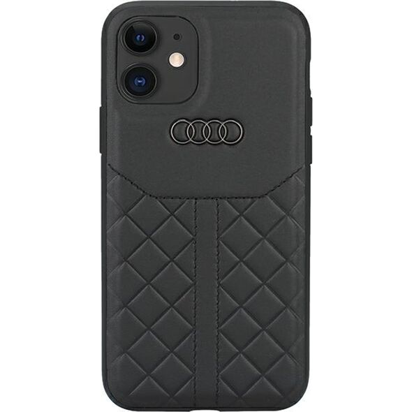 Audi Audi Genuine Leather iPhone 12/12 Pro 6.1" czarny/black hardcase AU-TPUPCIP12P-Q8/D1-BK