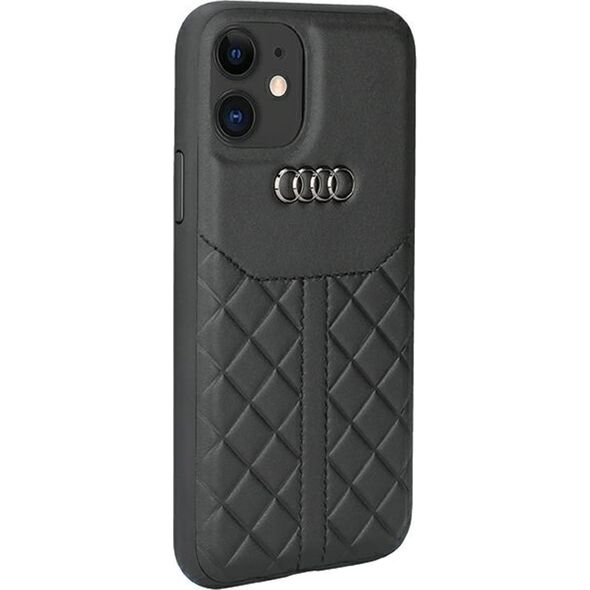 Audi Audi Genuine Leather iPhone 12/12 Pro 6.1" czarny/black hardcase AU-TPUPCIP12P-Q8/D1-BK