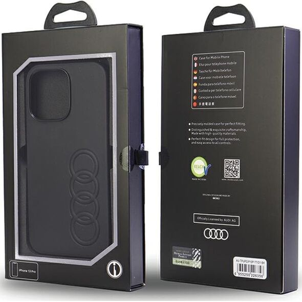 Audi Audi Synthetic Leather iPhone 13 Pro / 13 6.1" czarny/black hardcase AU-TPUPCIP13P-TT/D1-BK