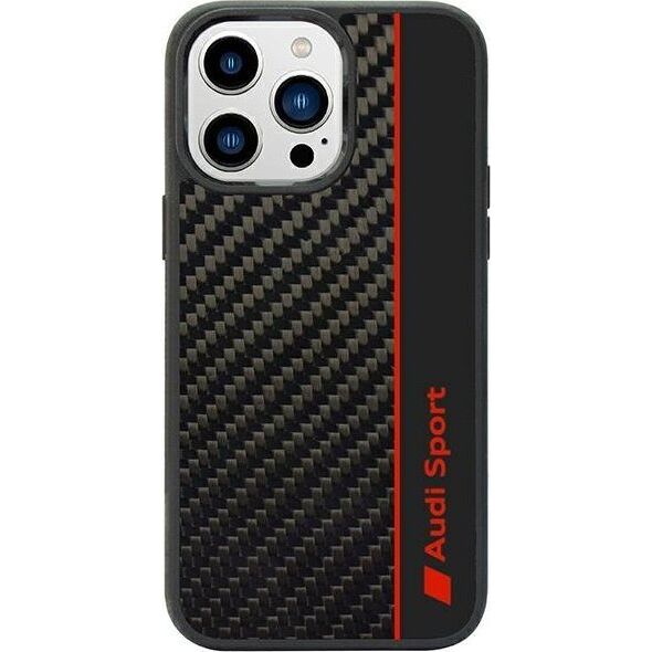DefaultBrand Audi Carbon Fiber iPhone 14 Pro 6.1" czarny/black hardcase AUS-TPUPCIP14P-R8/D1-BK
