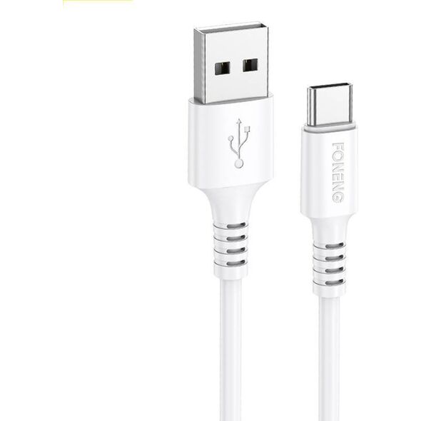 Kabel USB Foneng USB-A - USB-C 1 m Biały (X85 Type-C)