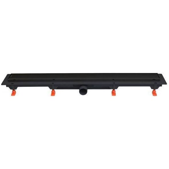 Werit-P JOMOTech Pakiet EXCLUSIVE 40 / Odpływ liniowy 650 mm / maskownica 2-stronna FLIS czarny mat / mata WERIT 175-30650400-38