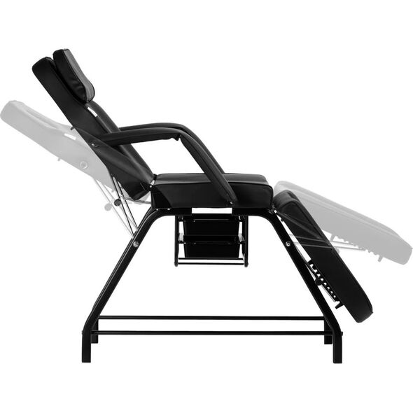 Activeshop Fotel kosmetyczny 557A z kuwetami czarny
