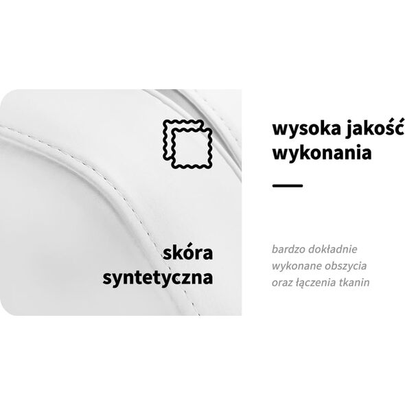 Activeshop Fotel kosmetyczny 557G z kuwetami złoto biały