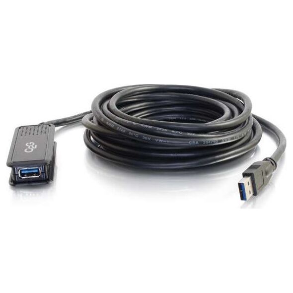 Kabel USB C2G USB-A - USB-A 5 m Czarny (89943)