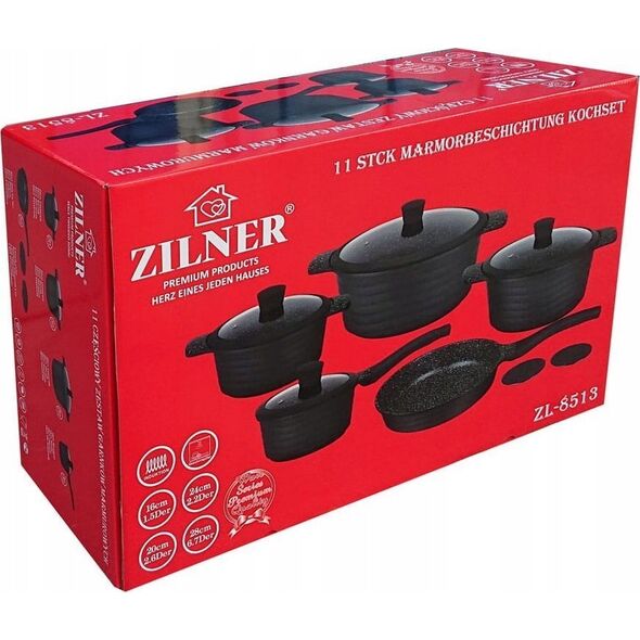 Zilner ZESTAW GARNKÓW Z POWŁ. MARMUR. 11 EL. ZILNER ZL-8513