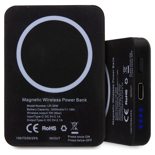 Powerbank Karl Lagerfeld KLPBMKIOTTGK 3000mAh Czarny