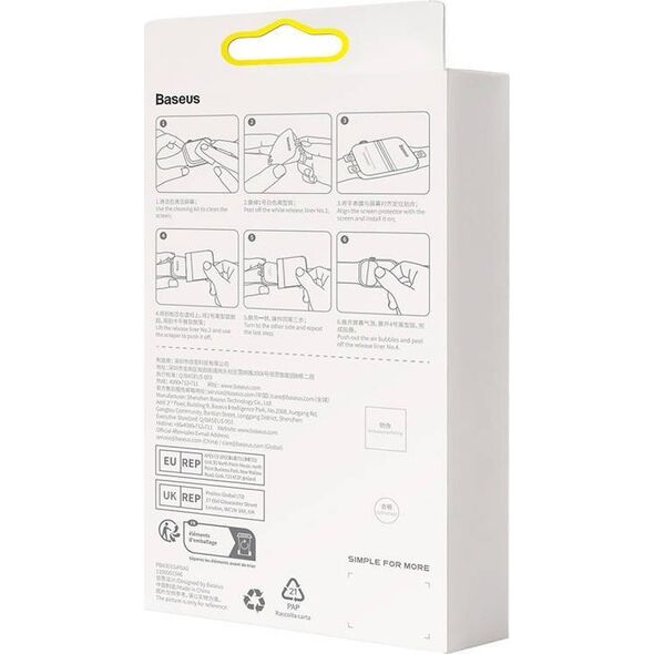 Baseus Folia na ekran Baseus NanoCrystal 40mm do AP Watch 4/5/6/SE/SE 2, Clear