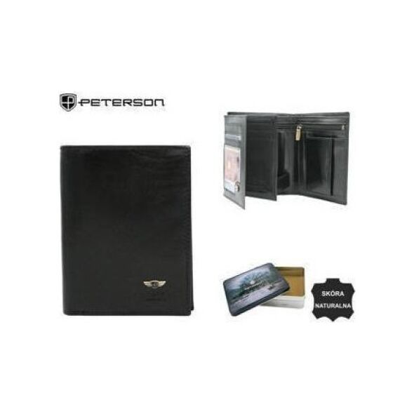 Peterson Portfel Męski Skórzany Ptn 22308-vt Black Lumarko!