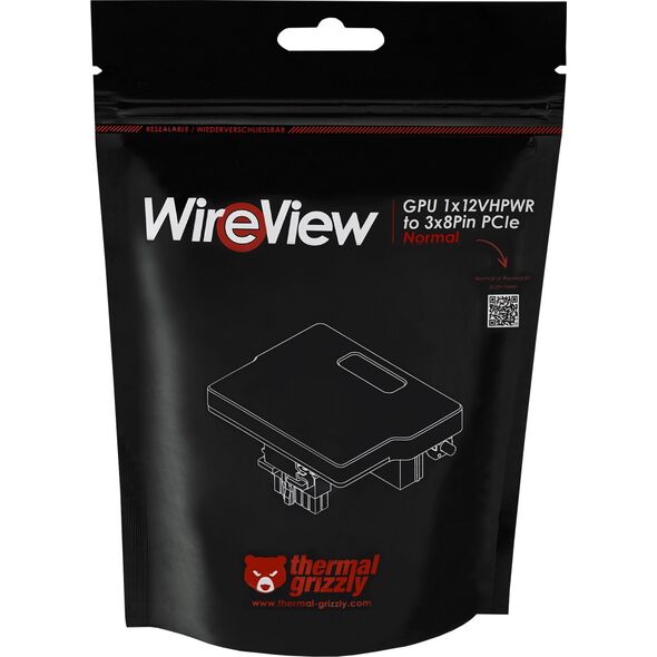 Thermal Grizzly Thermal Grizzly WireView GPU, 1x 12VHPWR auf 3x 8Pin PCIe - Normal