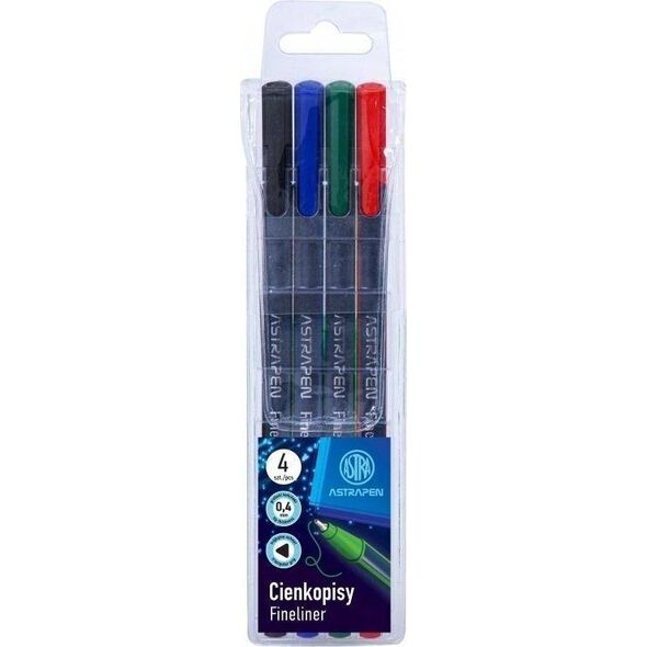 Astra Polska CIENKOPISY TROJKATNE 0,4MM 4 KOLORY