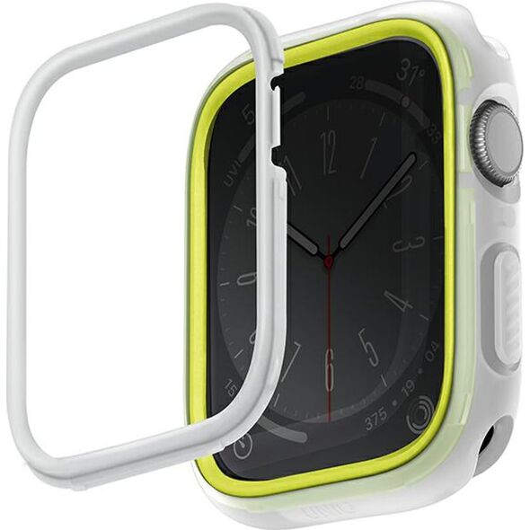 Uniq Etui UNIQ Moduo Apple Watch 4/5/6/7/SE/8 40/41mm limonka-biały/lime-white