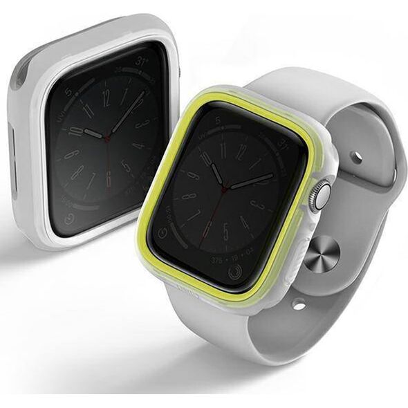 Uniq Etui UNIQ Moduo Apple Watch 4/5/6/7/SE/8 40/41mm limonka-biały/lime-white