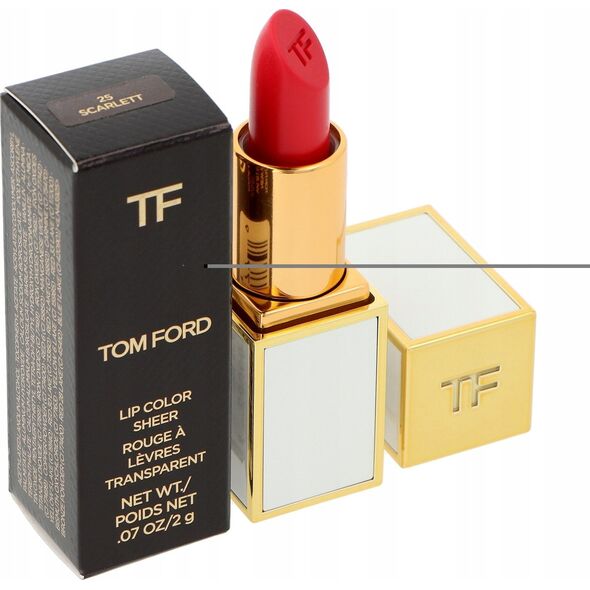 Tom Ford Tom Ford, Tom Ford, Sheer, Cream Lipstick, 25, Scarlet, 2 g For Women