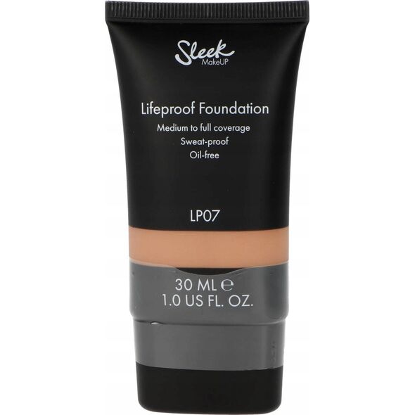 Sleek MakeUP Sleek MakeUP, Lifeproof, Oil Free, High Cover, Cream Foundation, Lp07, 30 ml For Women