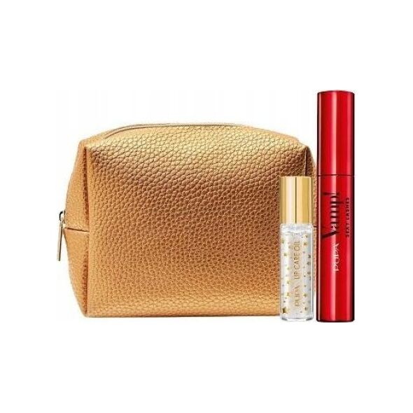 Pupa Set Pupa: Vamp!, Nourishing, Lip Oil, 9.5 ml + Vamp! Sexy Lashes, Paraben-Free, Mascara, 001, Black, 12 ml For Women