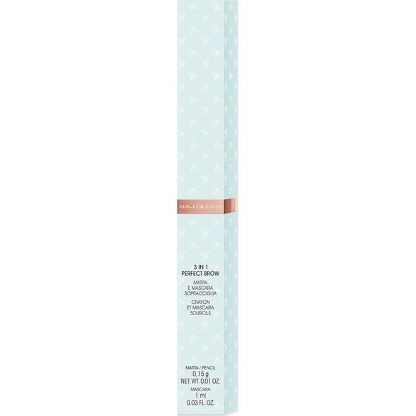 Naj Oleari Naj Oleari, Perfect Brow, Double-Ended, Eyebrow Cream Pencil & Gel 2-In-1, 01, Blonde, 1 ml For Women
