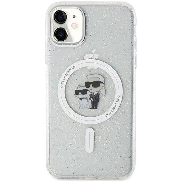 Karl Lagerfeld Etui Karl Lagerfeld KLHMN61HGKCNOT Apple iPhone 11/XR hardcase Karl&Choupette Glitter MagSafe transparent